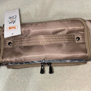 Lug trolley cosmetic bag sand taupe ocean shell